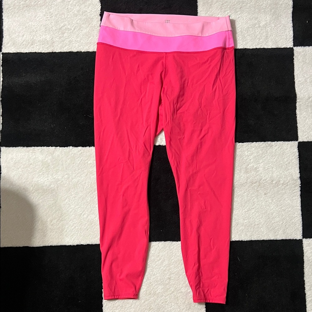 JoyLab Pink Colorblock Waistband Girls' Leggings